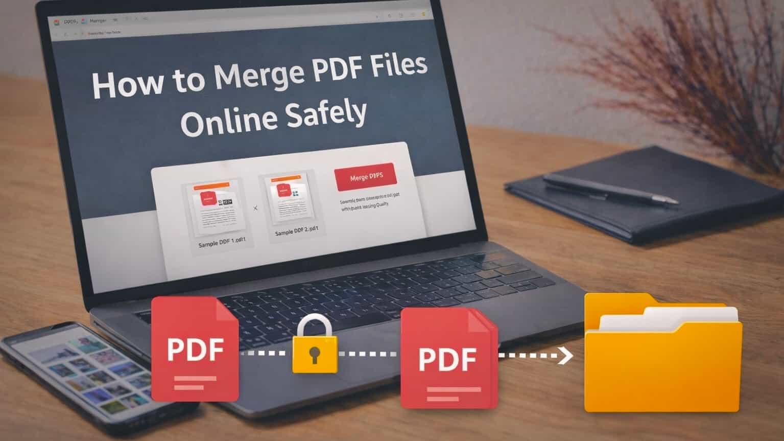 Blog post image for How to Merge PDF Files Online Safely (Without Losing Quality)